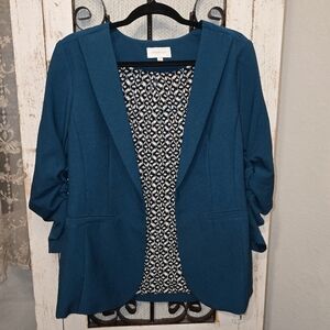Skies Are Blue Dark Teal Women's Blazer
